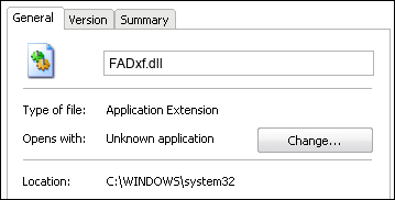 FADxf.dll properties