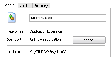 MDSPRX.dll properties