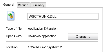 WSCTHUNK.DLL properties