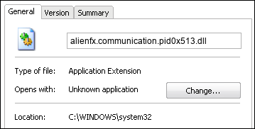 alienfx.communication.pid0x513.dll properties