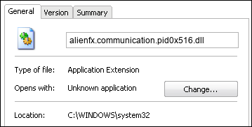 alienfx.communication.pid0x516.dll properties