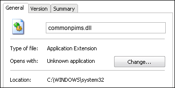 commonpims.dll properties