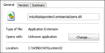 intuitdataprotect.xmlserializers.dll properties
