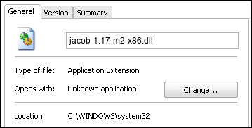 jacob-1.17-m2-x86.dll properties