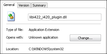 libi422_i420_plugin.dll properties
