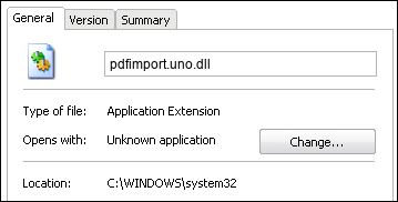 pdfimport.uno.dll properties