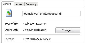 teamviewer_printprocessor.dll properties