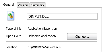 DINPUT.DLL properties