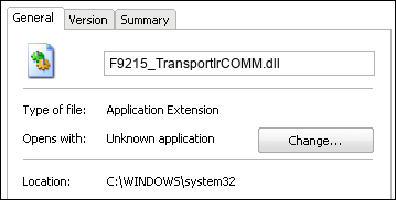 F9215_TransportIrCOMM.dll properties
