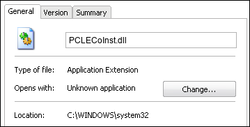 PCLECoInst.dll properties