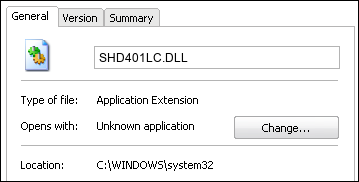 SHD401LC.DLL properties