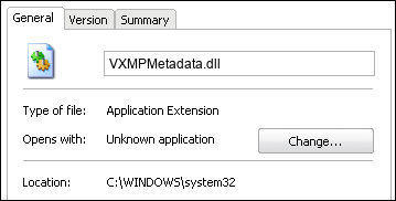 VXMPMetadata.dll properties