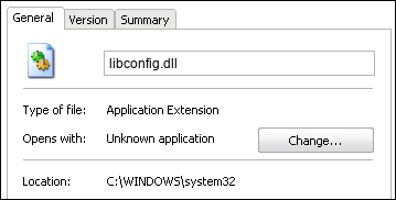 libconfig.dll properties