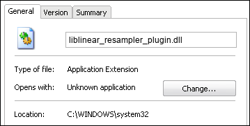 liblinear_resampler_plugin.dll properties
