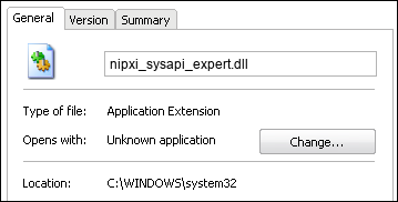 nipxi_sysapi_expert.dll properties