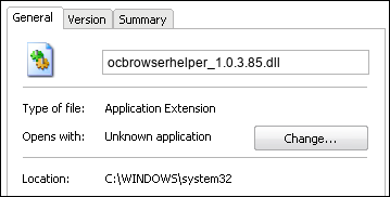 ocbrowserhelper_1.0.3.85.dll properties
