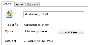 stdshader_dx8.dll properties