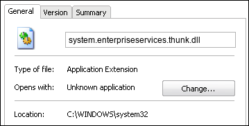 system.enterpriseservices.thunk.dll properties